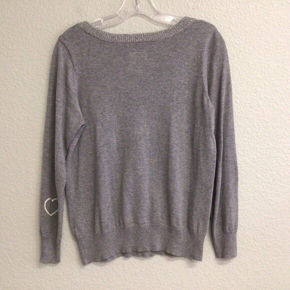 Chaser Champagne Dreams Sweater Gray Women’s Size Small Cashmere Blend - Picture 10 of 10